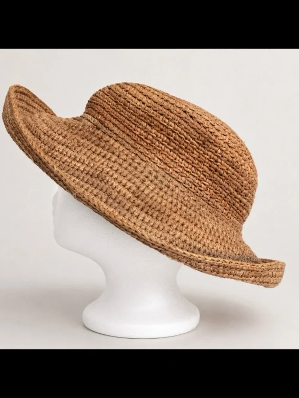 Helen Kaminski Raffia Western Cowboy Sun Hat Brown Size Small